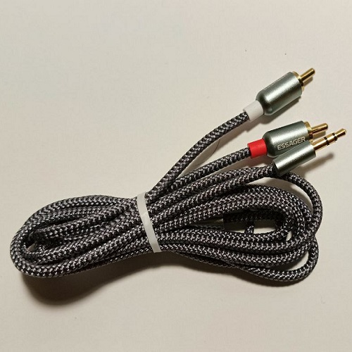 Аудіо кабель 2RCA на mini JACK 2 та 3 м.