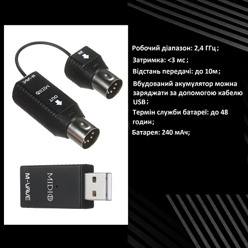 M-VAVE MIDI – USB бездротовий інтерфейс